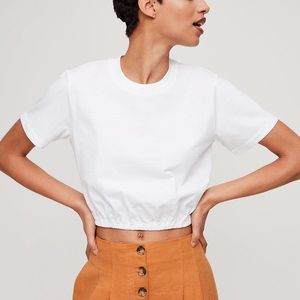 Aritzia Wilfred White Piaf TShirt Sold Out XS